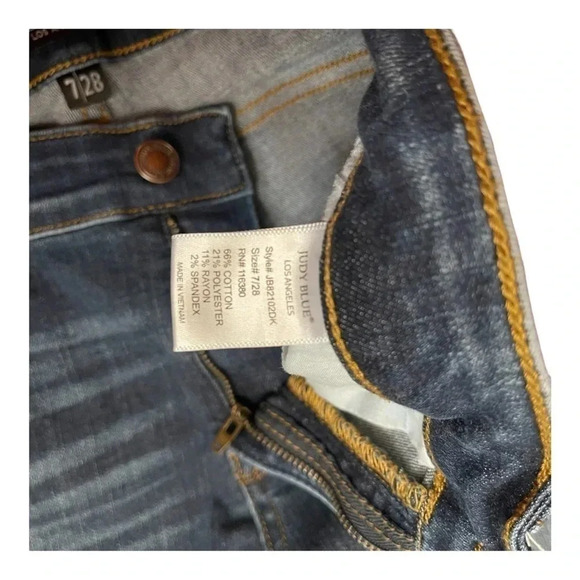 Judy Blue Relaxed Fit JB82102DK Dark Wash Ankle Stretch Jeans Womens size 7/28 - Picture 7 of 15